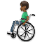 Man in Manual Wheelchair- Medium-Dark Skin Tone emoji on LG